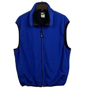 Men's REI Blue‎ Fleece Vest Unisex Zip Up Lined Outdoor Canada Made Outerwear XL